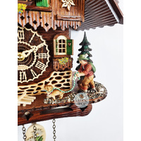 Hiker & Dog LED Battery Chalet Cuckoo Clock 26cm By TRENKLE image