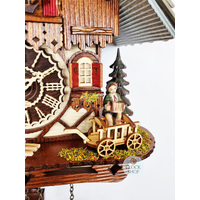 Accordion Player LED Battery Chalet Cuckoo Clock 26cm By TRENKLE image