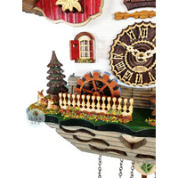 Beer Drinker & Water Wheel LED Battery Chalet Cuckoo Clock 30cm By TRENKLE image