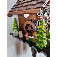 Wood Chopper 8 Day Mechanical Chalet Cuckoo Clock With Dancers 44cm By ENGSTLER image