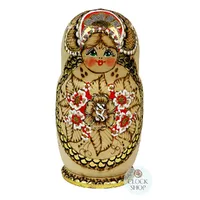 Woodburn Russian Dolls- Gold & Orange 18cm (Set Of 5) image