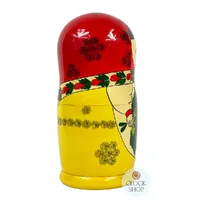 Semenov Russian Dolls- Red Scarf & Yellow Dress 24cm (Set Of 9) image