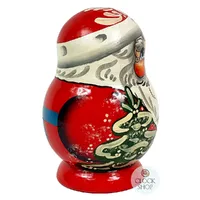 Santa & Tree Russian Dolls- 9cm (Set Of 5) image