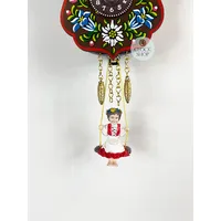 Swiss Weather House Battery Chalet Clock With Heidi Swinging Doll 19cm By TRENKLE image