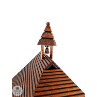 Goat & Water Trough Battery Chalet Cuckoo Clock With Bell Tower 20cm By TRENKLE image