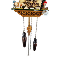 Cow & Water Trough Battery Chalet Cuckoo Clock 20cm By TRENKLE image