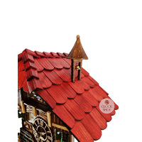 Bell Ringer & Cow Battery Chalet Cuckoo Clock With Bell Tower 30cm By TRENKLE image