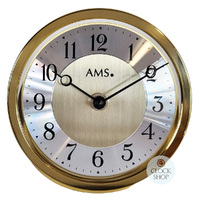 14cm Gold Round Battery Table Clock By AMS image