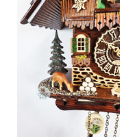 Hiker & Dog LED Battery Chalet Cuckoo Clock 26cm By TRENKLE image