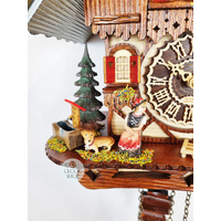 Accordion Player LED Battery Chalet Cuckoo Clock 26cm By TRENKLE image