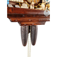 Wood Chopper & Dog 8 Day Mechanical Chalet Cuckoo Clock 33cm By HEKAS image