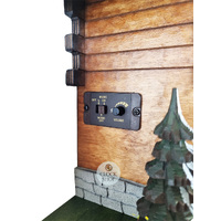 Hiker, Dog & Water Wheel Battery Chalet Cuckoo Clock 28cm By TRENKLE image