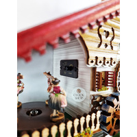 Beer Drinker & Dancers Battery Chalet Cuckoo Clock 35cm By TRENKLE image