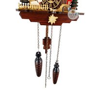 Goat & Water Trough Battery Chalet Cuckoo Clock With Bell Tower 20cm By TRENKLE image