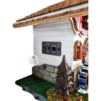 Beer Drinker & Water Wheel LED Battery Chalet Cuckoo Clock 30cm By TRENKLE image