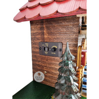 Wood Chopper & Water Wheel LED Battery Chalet Cuckoo Clock With Dancers 34cm By TRENKLE image