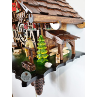 Wood Chopper 8 Day Mechanical Chalet Cuckoo Clock 35cm By ENGSTLER image