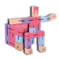 Wooden 3D Puzzle- Robot (Pink & Purple) image