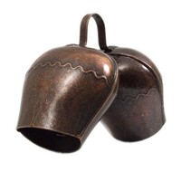 10cm Antique Look Double Cowbell image