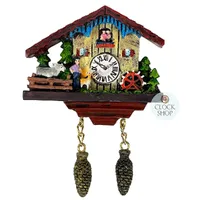 10cm Black Forest Chalet With Farmer Fridge Magnet image