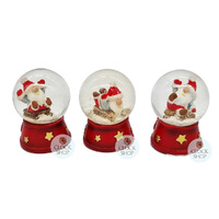 5cm Red Santa Snow Globe- Assorted Designs image