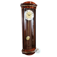 82cm Walnut Battery Chiming Wall Clock With Piano Finish By AMS (Small Flaw) image