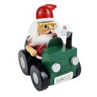 11.5cm Santa In Tractor German Incense Burner image