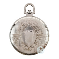 41mm Rhodium Unisex Pocket Watch With Regal Crest By CLASSIQUE (Arabic) image