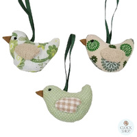 8cm Fabric Bird Hanging Decoration- Assorted Designs image