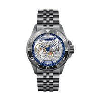 Gun Metal Skeleton Automatic Watch with Gun Metal Bracelet Band BY KENNETH COLE image