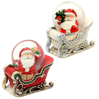 7cm Santa In Sleigh Snow Globe- Assorted Designs image