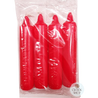 Pack Of 4 Red Candles (20mm Diameter) image