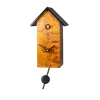 Walnut Bird House Battery Modern Cuckoo Clock 29cm By ENGSTLER image