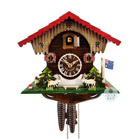 Australian Flag Mechanical Chalet Cuckoo Clock 26cm By ENGSTLER image