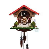 Australian Flag Battery Chalet Cuckoo Clock 26cm By ENGSTLER image