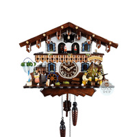 Bavarian Beer Garden Battery Chalet Cuckoo Clock 30cm By ENGSTLER image