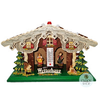 26cm Chalet Weather House With Deer & Squirrel By TRENKLE image