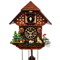 Dog & Water Trough Battery Chalet Cuckoo Clock 22cm By TRENKLE image