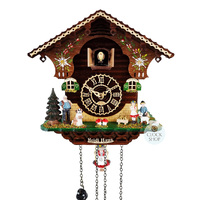 Heidi House Battery Chalet Cuckoo Clock With Swinging Doll 23cm By TRENKLE image