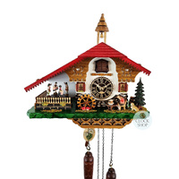 Beer Drinker & Dancers Battery Chalet Cuckoo Clock 35cm By TRENKLE image