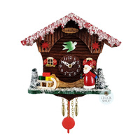Christmas Cabin Battery Chalet Kuckulino With Santa Claus 16cm By TRENKLE image