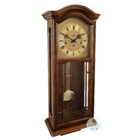 67cm Oak 8 Day Mechanical Chiming Wall Clock By AMS image