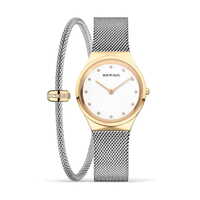 Gift Set- 31mm Classic Collection Gold & Silver Womens Watch With Bracelet By BERING image