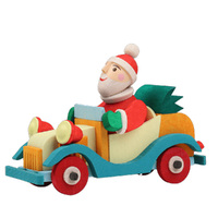 8cm Santa In Vintage Car Hanging Decoration image