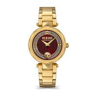 36mm Covent Garden Crystal & Gold Womens Watch With Red Dial By VERSACE image