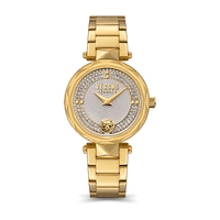 36mm Covent Garden Crystal & Gold Womens Watch With White Dial By VERSACE image