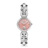 26mm Broadwood Petite Stainless Steel Womens Watch With Pink Dial By VERSACE image