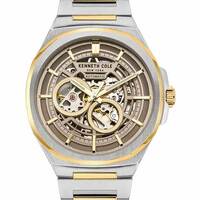43mm Gold & Silver Automatic Mens Watch With Skeleton Dial By KENNETH COLE image