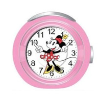 12cm Pink Minnie Mouse Musical Analogue Alarm Clock By DISNEY image