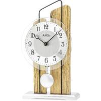 25cm Oak Battery Pendulum Table Clock By AMS image